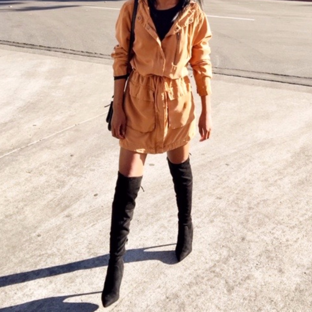 Guess Black Over The Knee High Boots